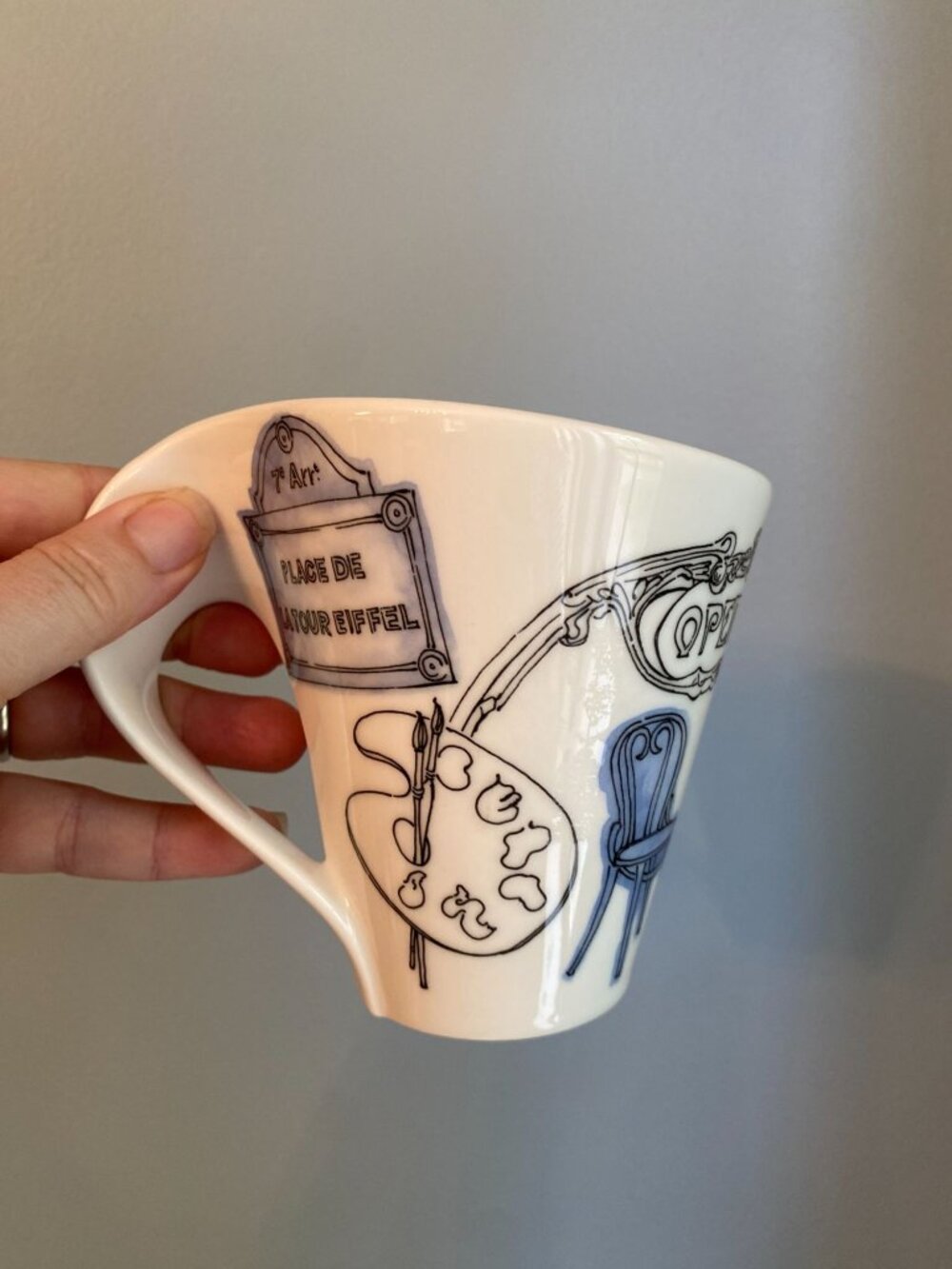 Villeroy & Boch New Wave Caffe Cities Of The World Paris Mug Rare 4.5" Tall Prem